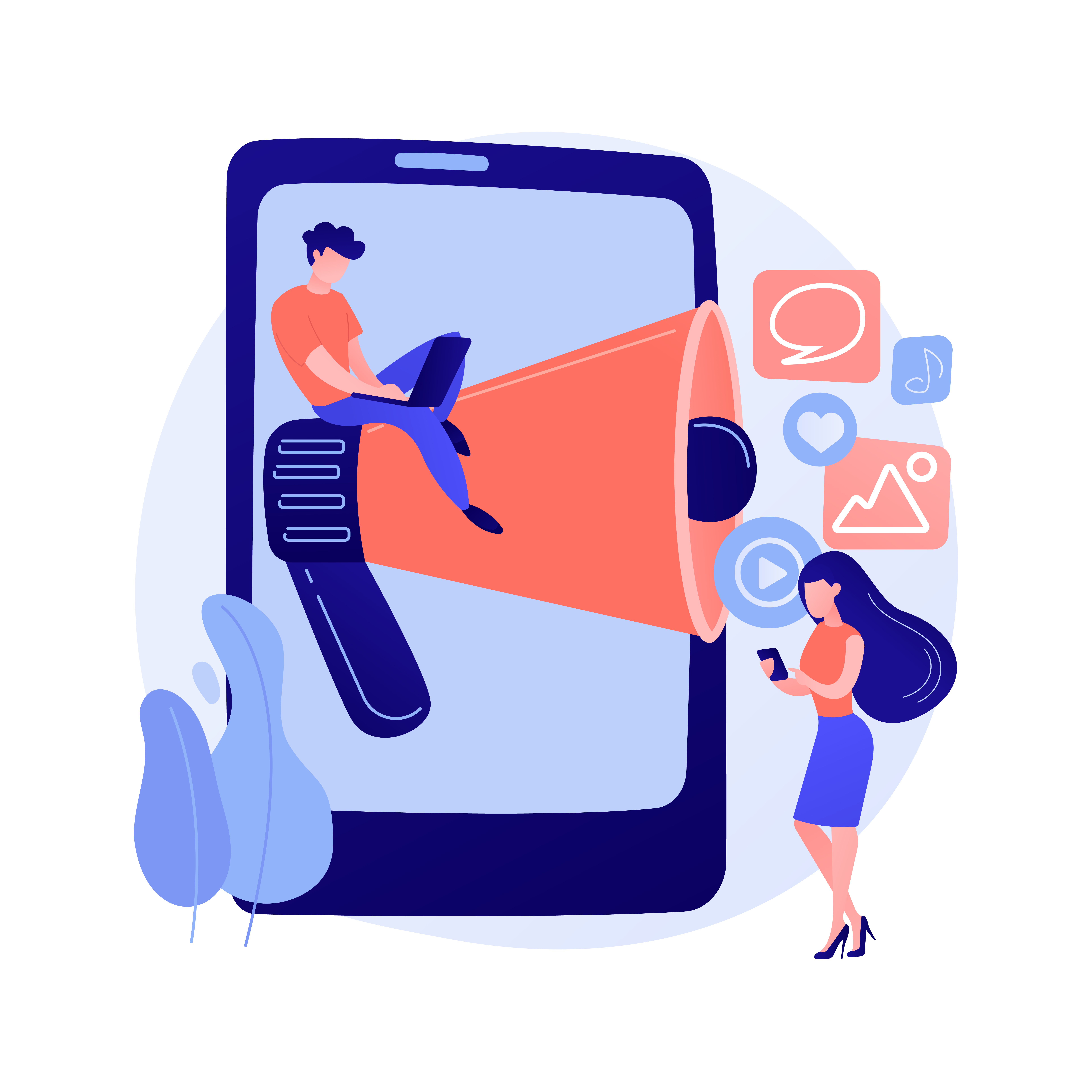 ilustracion de publicidad y redes sociales